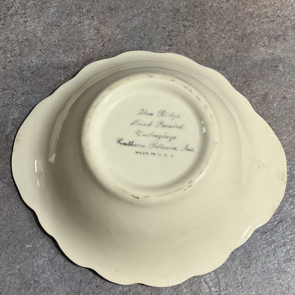 Decorative Cream and Red Fruit Bowl